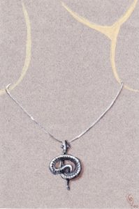 Gouaché, projet pendentif serpent